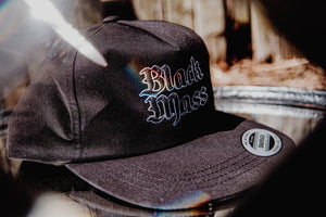 Black Mass Electronics Black Mass Logo Snap Back Hat White