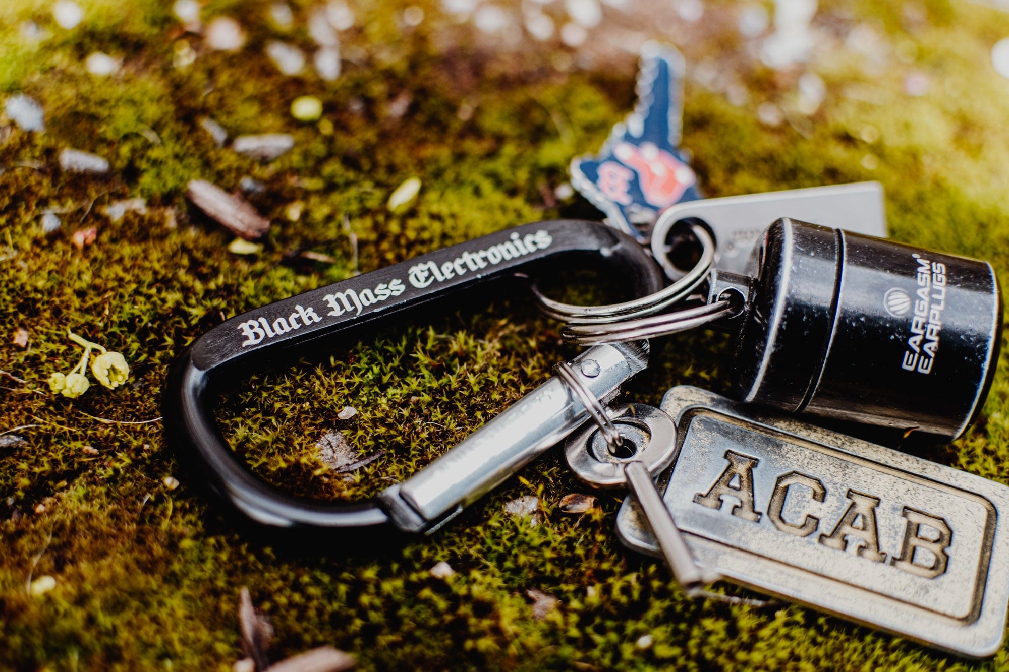 Black Mass Electronics Logo Carabiner